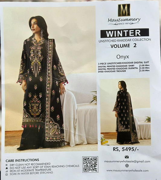 3 PIECE UNSTITCHED KHADDAR DIGITAL SUIT