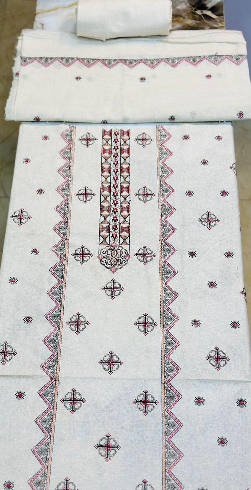 Khaddar 3 piece Embroidered