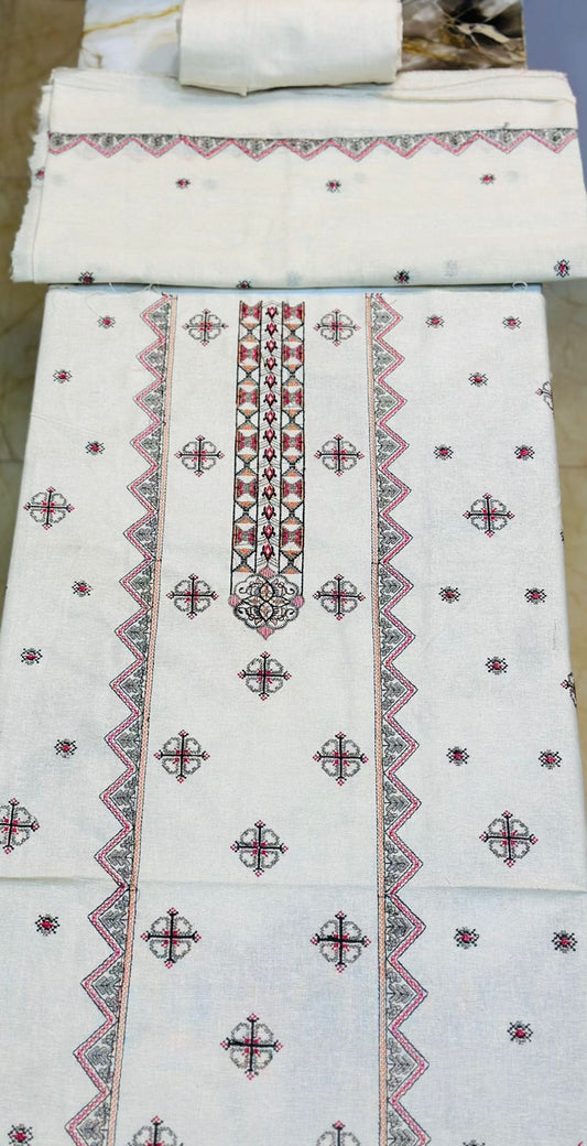 Khaddar 3 piece Embroidered